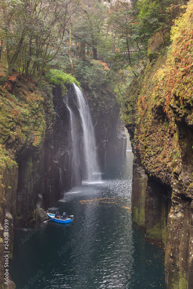 Fototapeta premium Manai Falls - A power spot in Japan,Takachiho Gorge