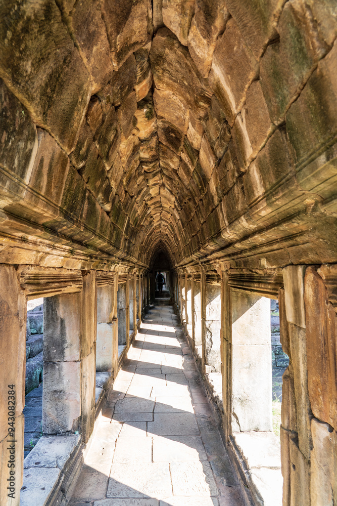 Fototapeta premium Corridor of Baphuon temple ruins at Angkor, Siem Reap Province, Cambodia