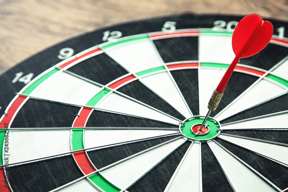 Dartboard with arrow. Marketing, Target, Success concept Dartboard with arrow. Marketing, Target, Success concept
