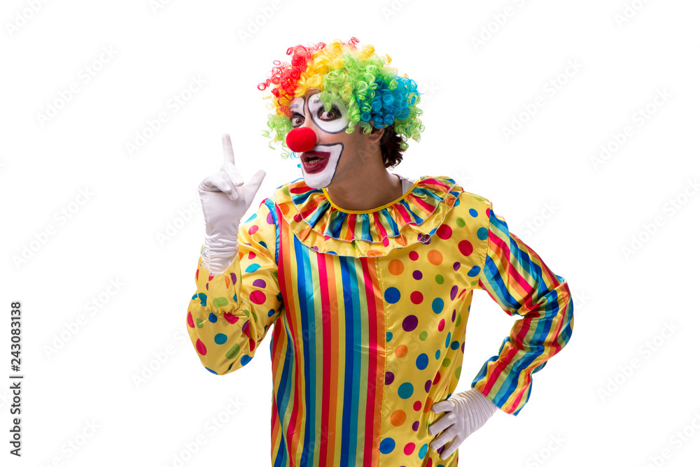 Funny clown isolated on white background Funny clown isolated on white background