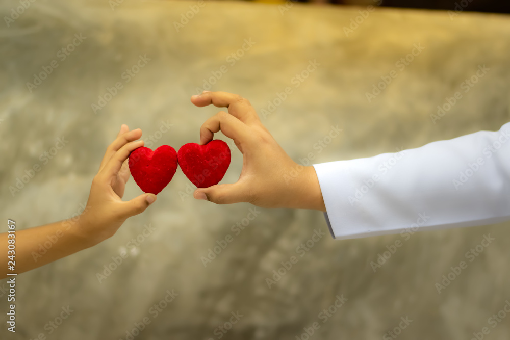 Nurses who hold a red heart/mind care concept/Valentine's Day,a day of love and giving good things. Nurses who hold a red heart/mind care concept/Valentine's Day,a day of love and giving good things.