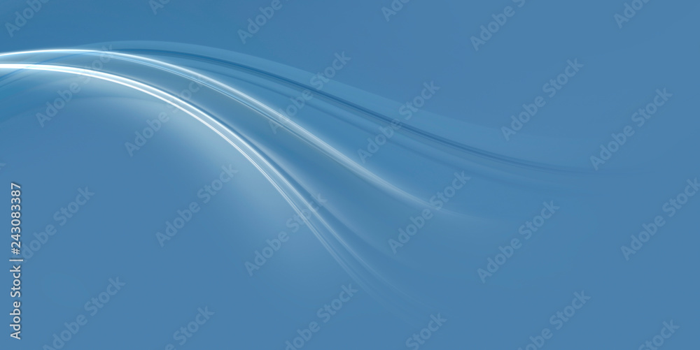Obraz premium Abstract fractal blue background with wave