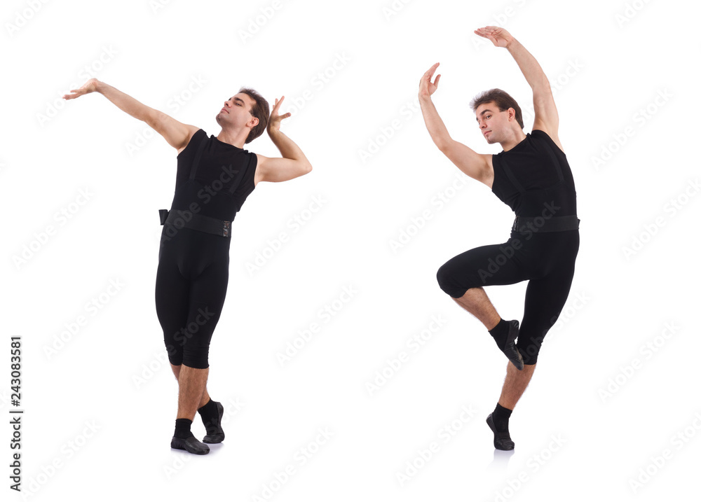 Dancer isolated on the white background Dancer isolated on the white background