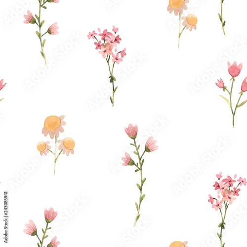 Watercolor floral vector pattern © zenina