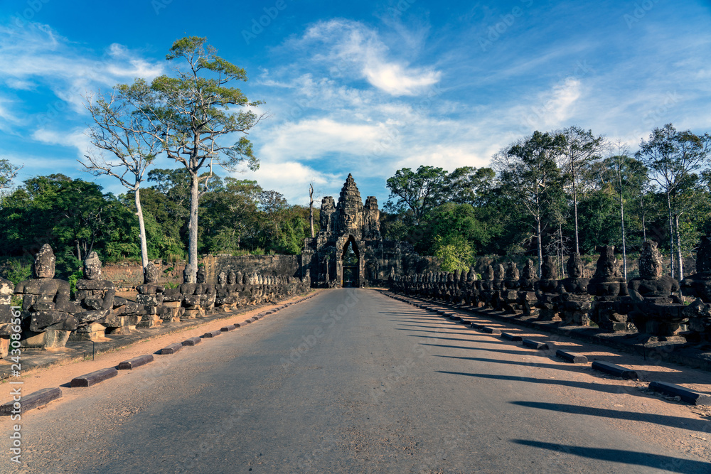 South gate of Angkor Thom at Siem Reap, Cambodia