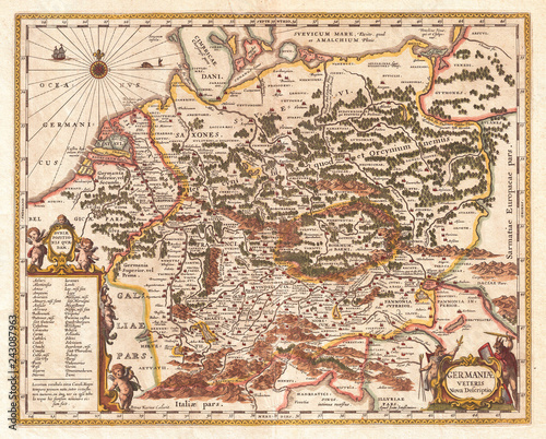 Old Map of Germany, Germania 1657, Jansson