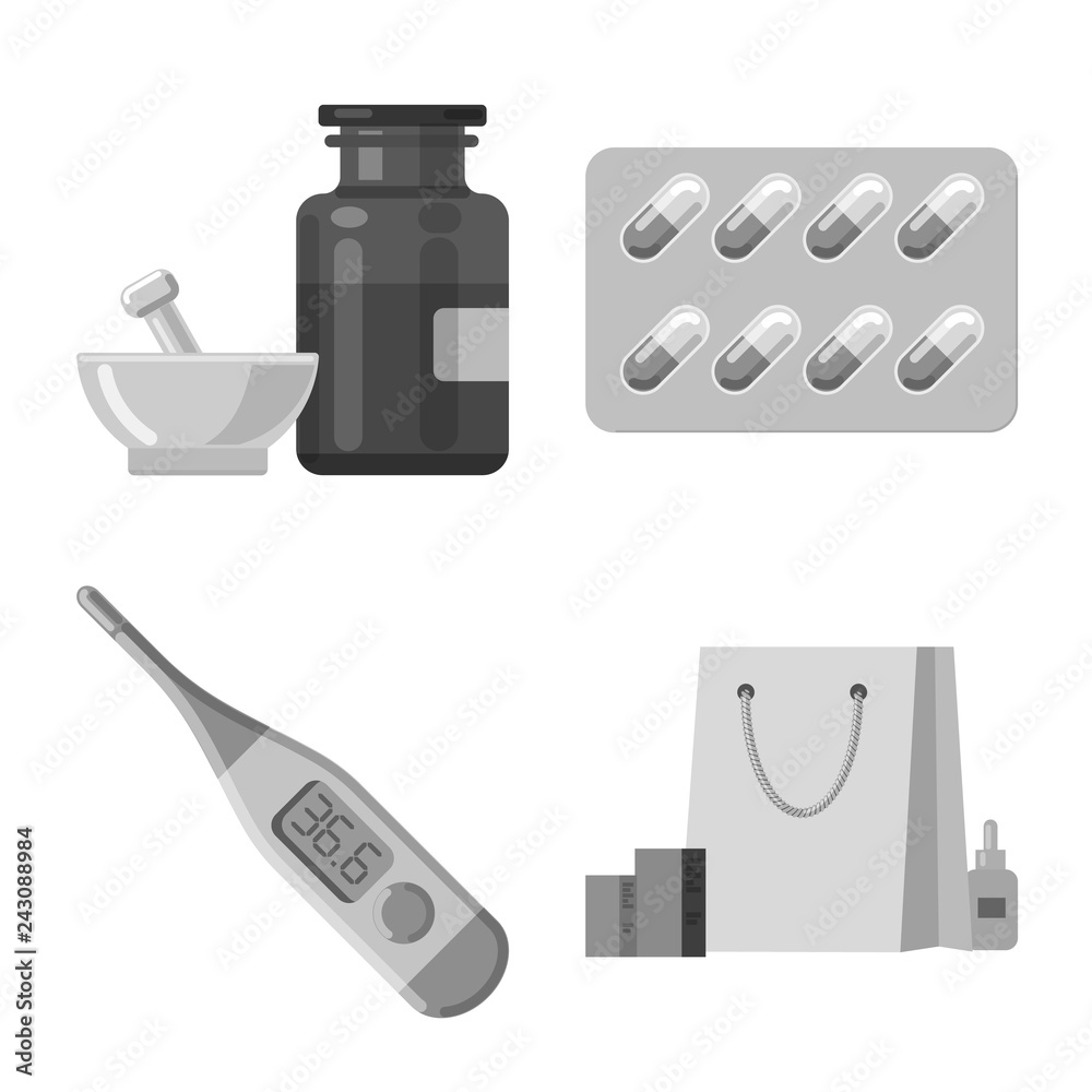 Vector design of pharmacy and hospital symbol. Set of pharmacy and business stock vector illustration. Vector design of pharmacy and hospital symbol. Set of pharmacy and business stock vector illustration.