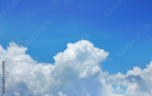 The nature of sky blue and white clouds background