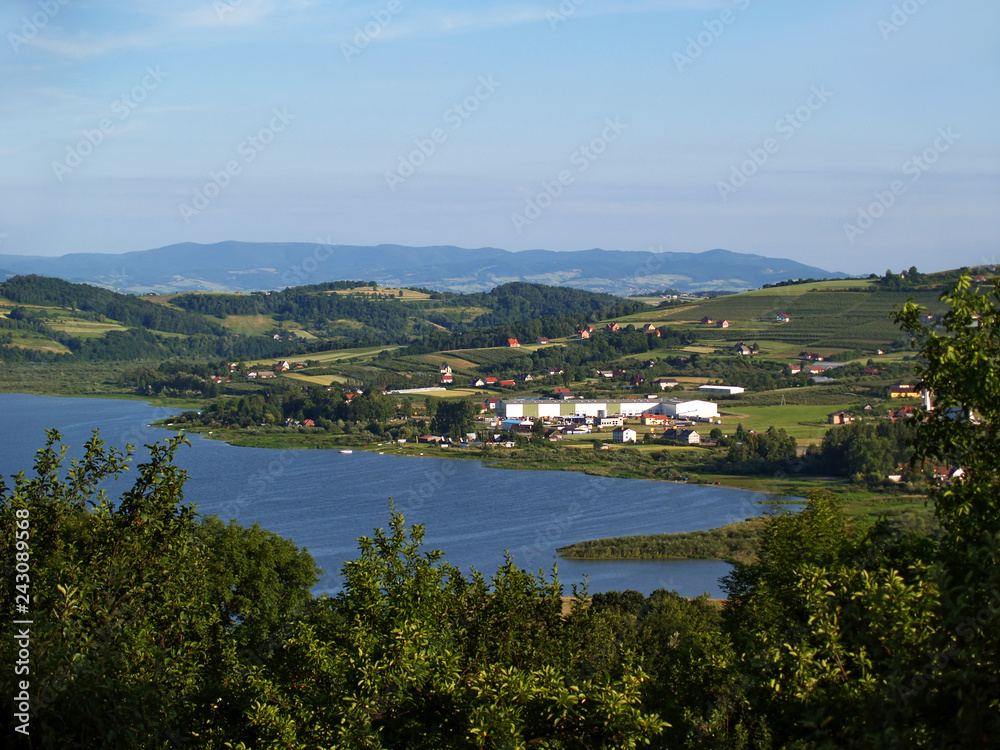 Village Tegoborze and Roznow Lake