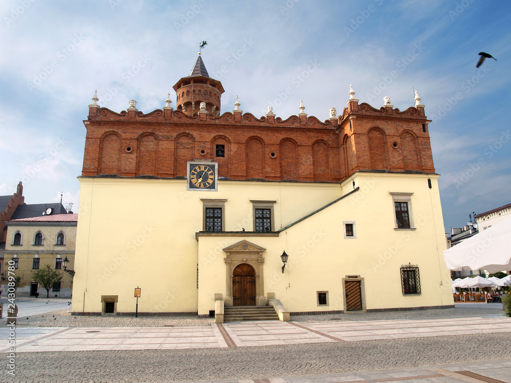 Obraz premium Town Hall with clock tower. Tarnow, Poland.