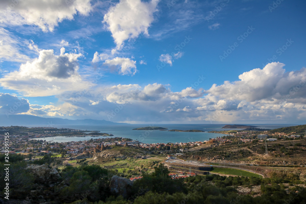 'Foca' city and Aegean sea general view/Foca,Izmir-TURKEY