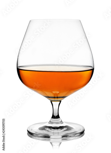 Photography brandy or cognac in glass