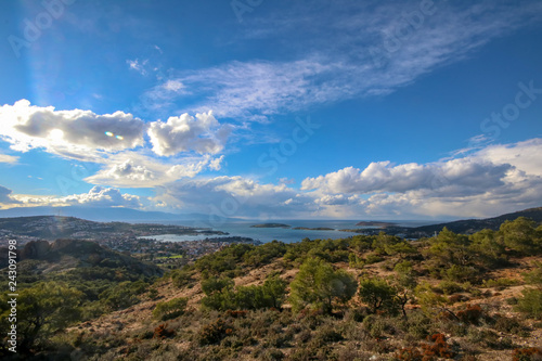 'Foca' city and Aegean sea general view/Foca,Izmir-TURKEY