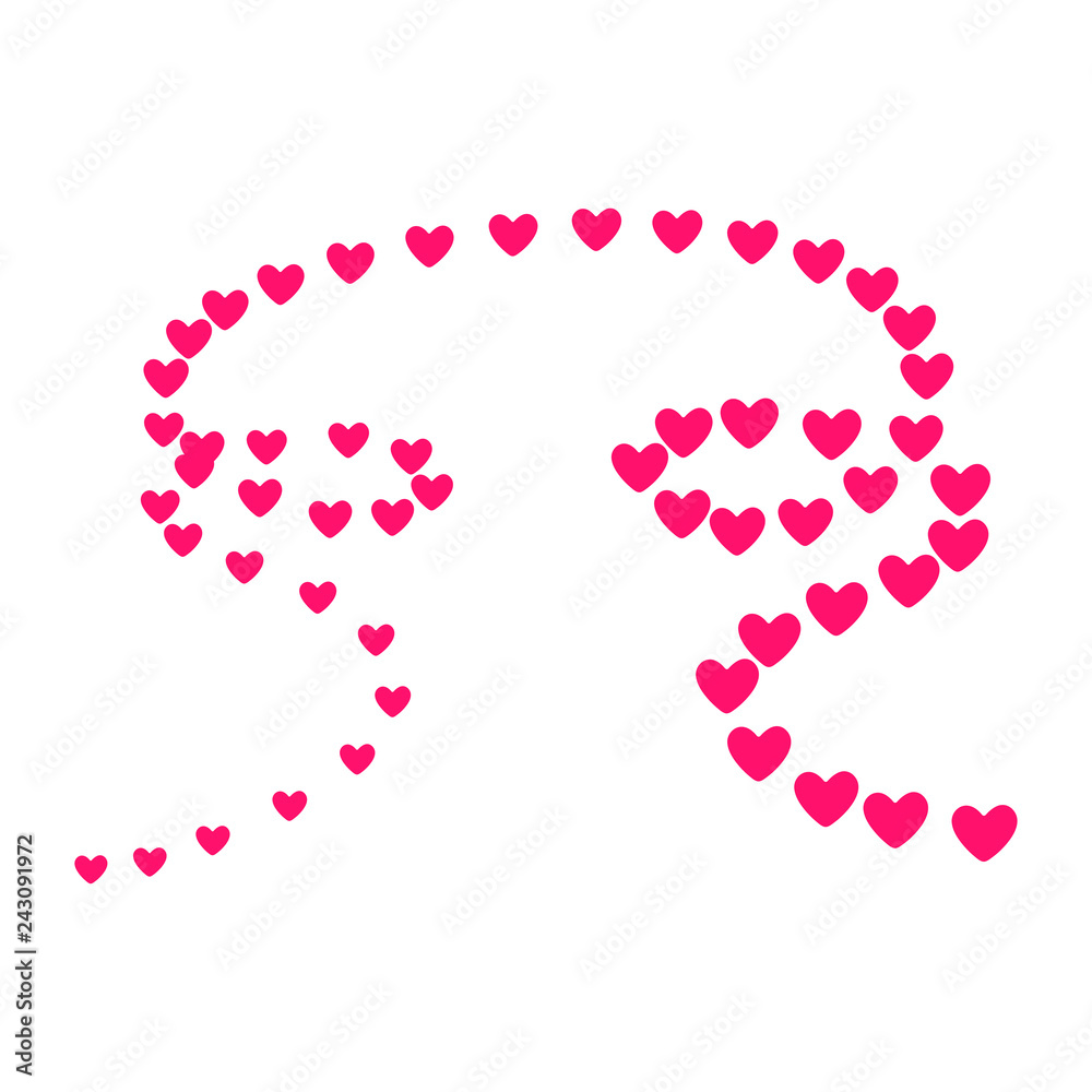 Valentine's Day background. Flying pink hearts Valentine's Day background. Flying pink hearts