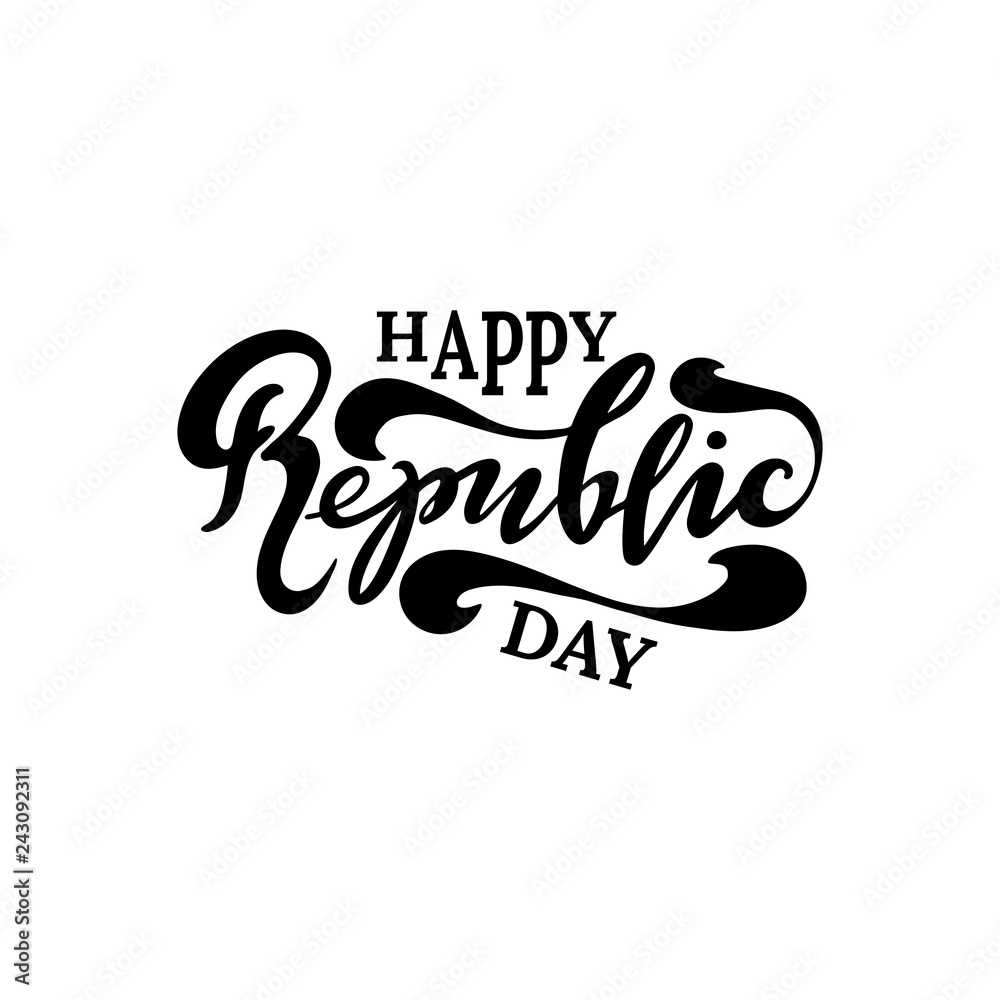 Vector illustration of Happy Repyblic Day with the inscription for packing product