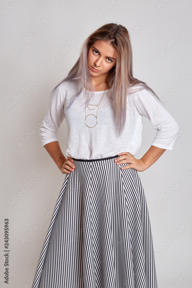 Happy young girl rejoices life. The girl rejoices and smiles having reached the goal. Happy young girl rejoices life. The girl rejoices and smiles having reached the goal.