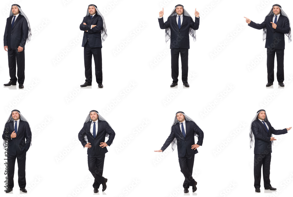 Arab businessman in suit isolated on white Arab businessman in suit isolated on white