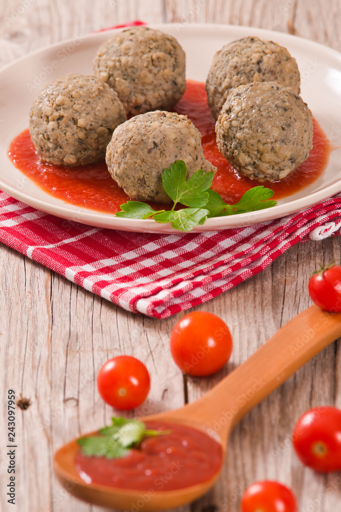 Meatballs with tomato sauce. Meatballs with tomato sauce.