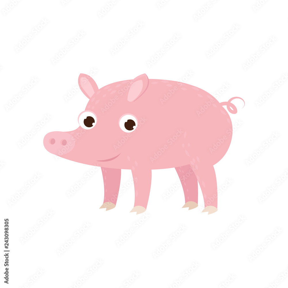 Cute cartoon image of an animal. Funny cute animal. Cute cartoon image of an animal. Funny cute animal.