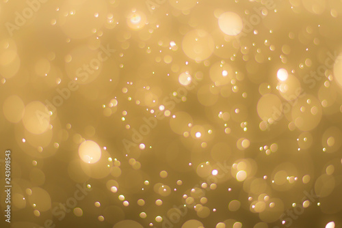 abstractr Gold background with blur bokeh light effect photo