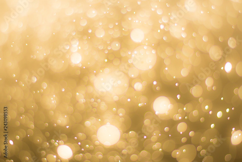 abstractr Gold background with blur bokeh light effect photo