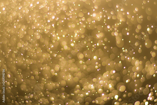 abstractr Gold background with blur bokeh light effect photo