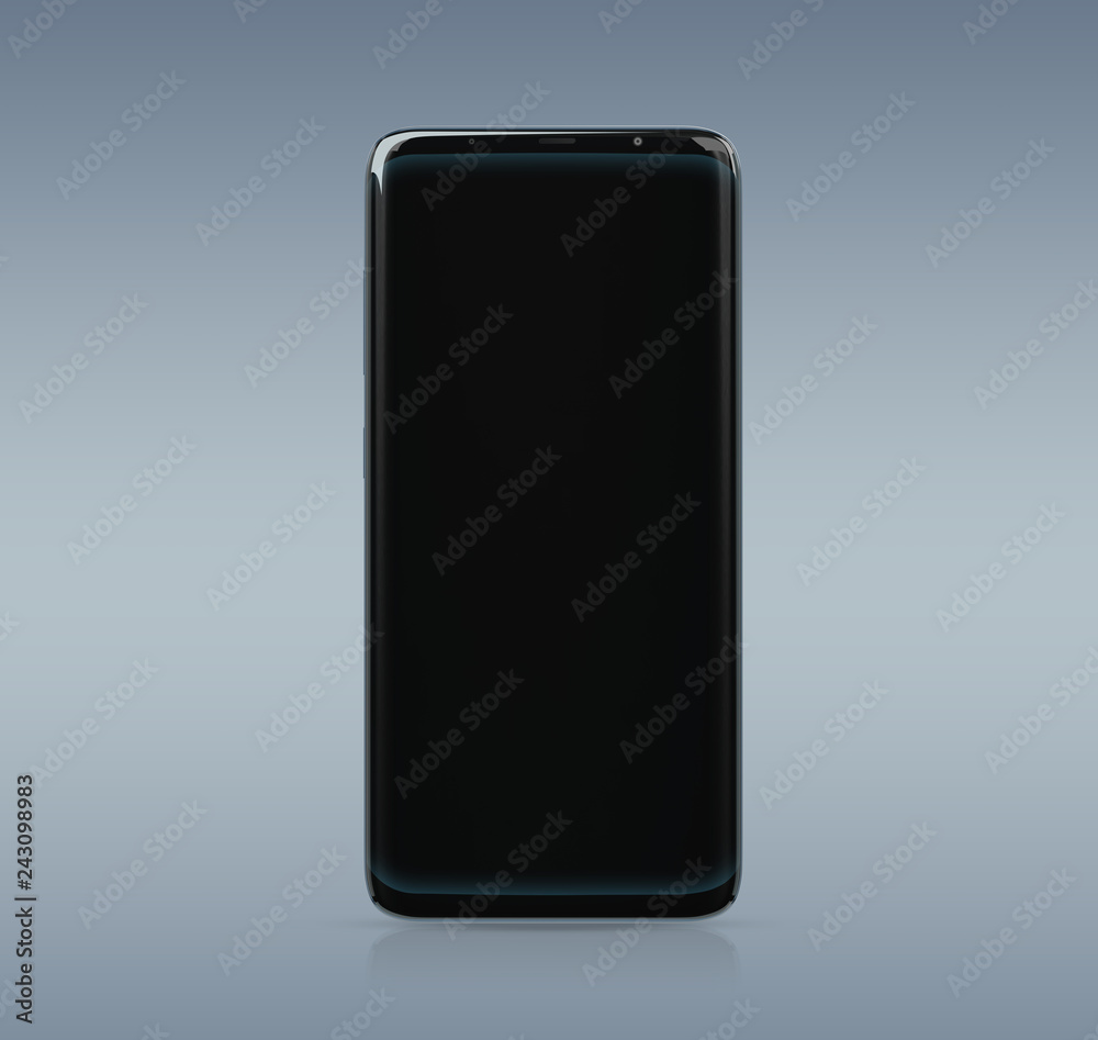 Isolated modern smartphone with shadow 3d rendering Isolated modern smartphone with shadow 3d rendering
