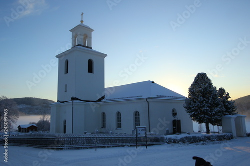 Höga Kusten Nordingra Schweden Winterzeit photo