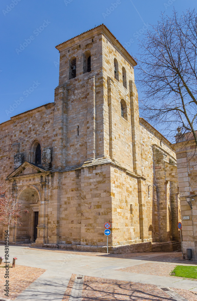 Tower of the San Pedro Ildefonso church in Zamora, Spain