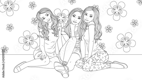 Three beautiful girls