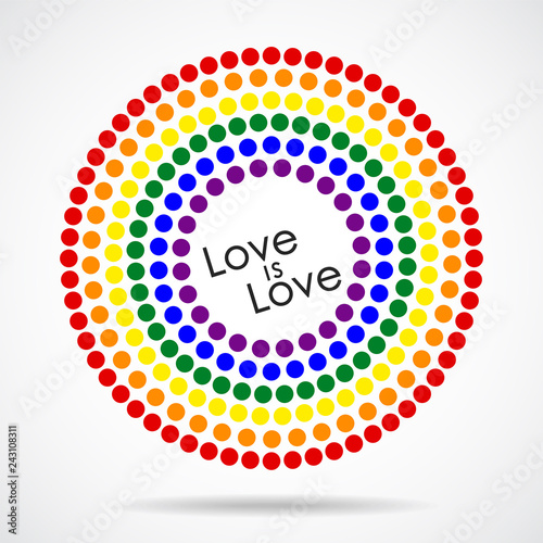 Rainbow Flag LGBT Multicolored This is a logo or emblem.