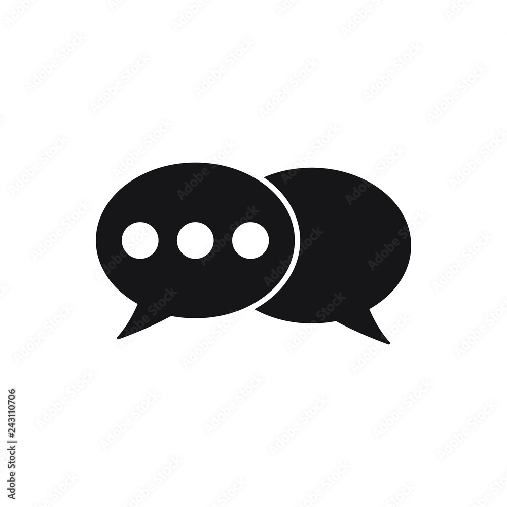Speech bubble, speech balloon, chat bubble vector icon for apps and websites Speech bubble, speech balloon, chat bubble vector icon for apps and websites