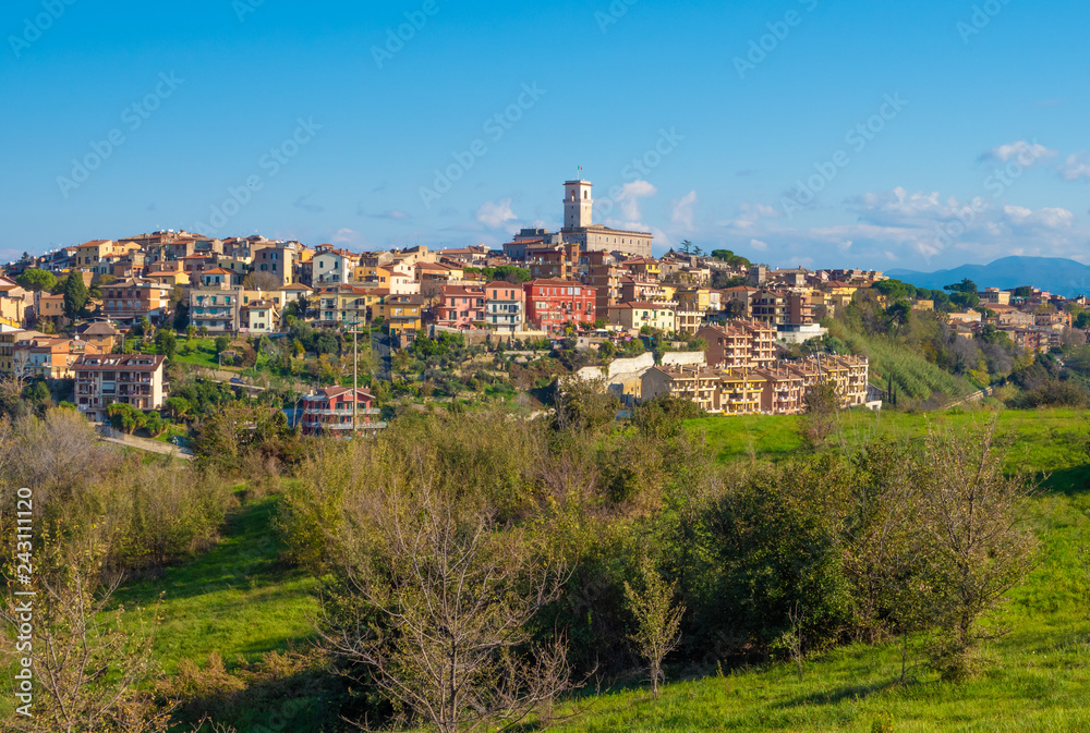 Monterotondo (Italy) - A city in metropolitan area of Rome, on the Sabina countryside hills. Here a view of nice historical center.