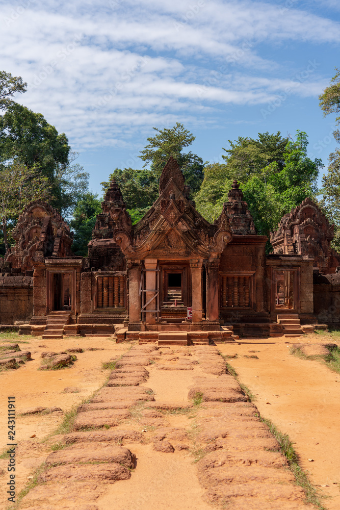 Aproach at Banteay Srei, Angkor, Cambodia Aproach at Banteay Srei, Angkor, Cambodia