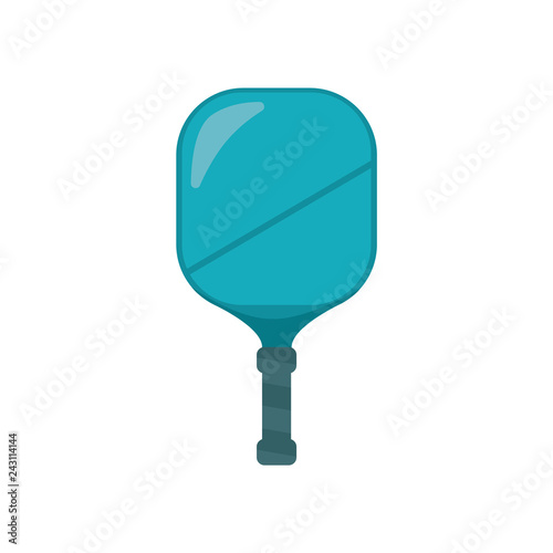 Vector paddle tennis, pickleball racquet icon. Game equipment. Professional sport, classic racket for official competitions and tournaments. Isolated illustration