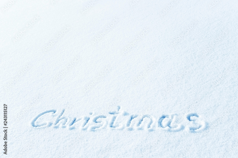 Christmas ball with red ribbon on artificial snow flakes. Christmas ball with red ribbon on artificial snow flakes.