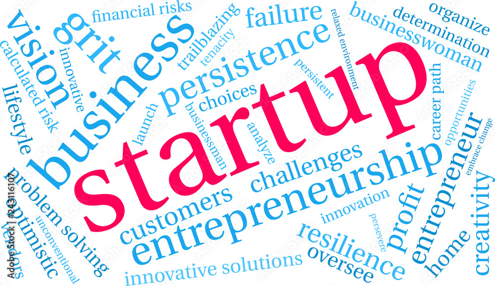 Startup Word Cloud on a white background. Startup Word Cloud on a white background.