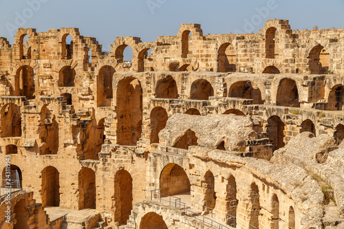 Ruins of the ancient Thysdrus town, modern El Djem, Tunisia