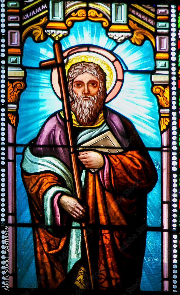 Saint Philip the Apostle - Stained Glass in Antibes Church