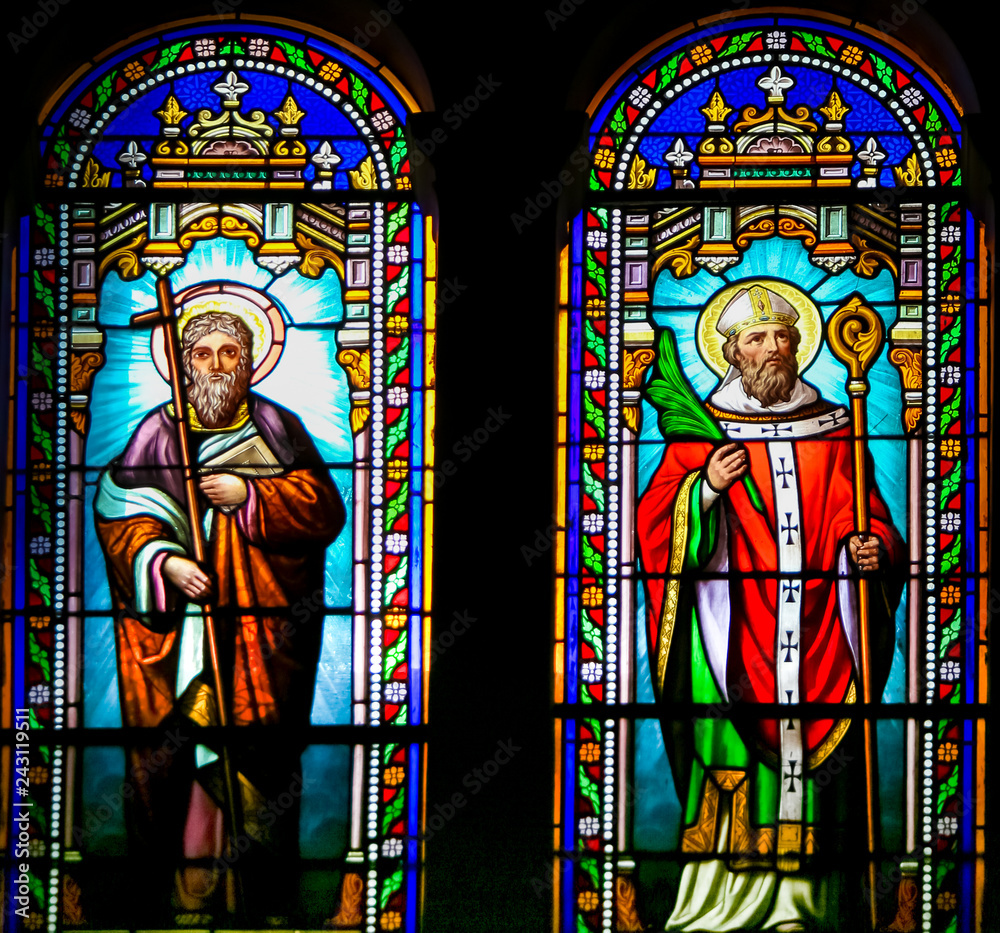 Saints Philip and Valerius - Stained Glass in Antibes Church