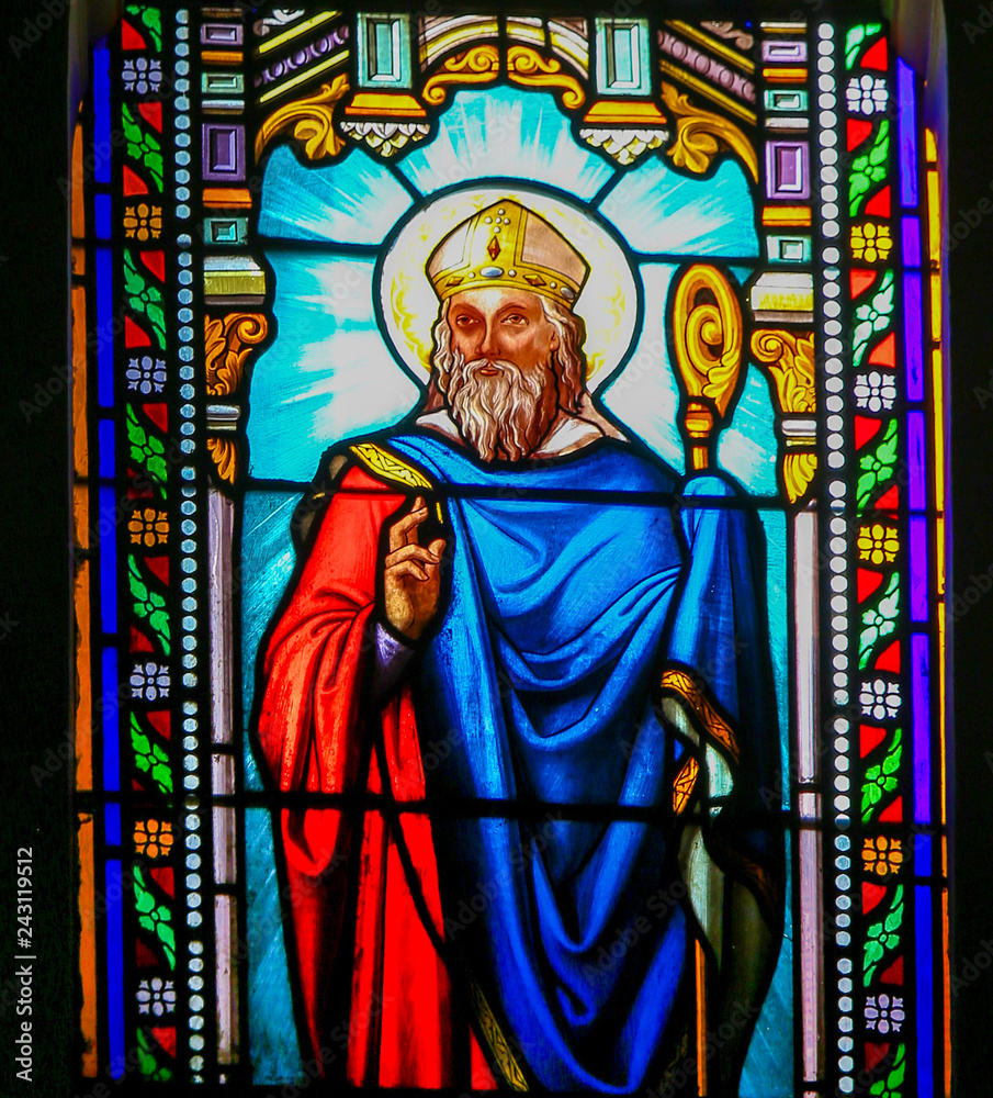 Saint Honoratus of Amiens - Stained Glass in Antibes Church