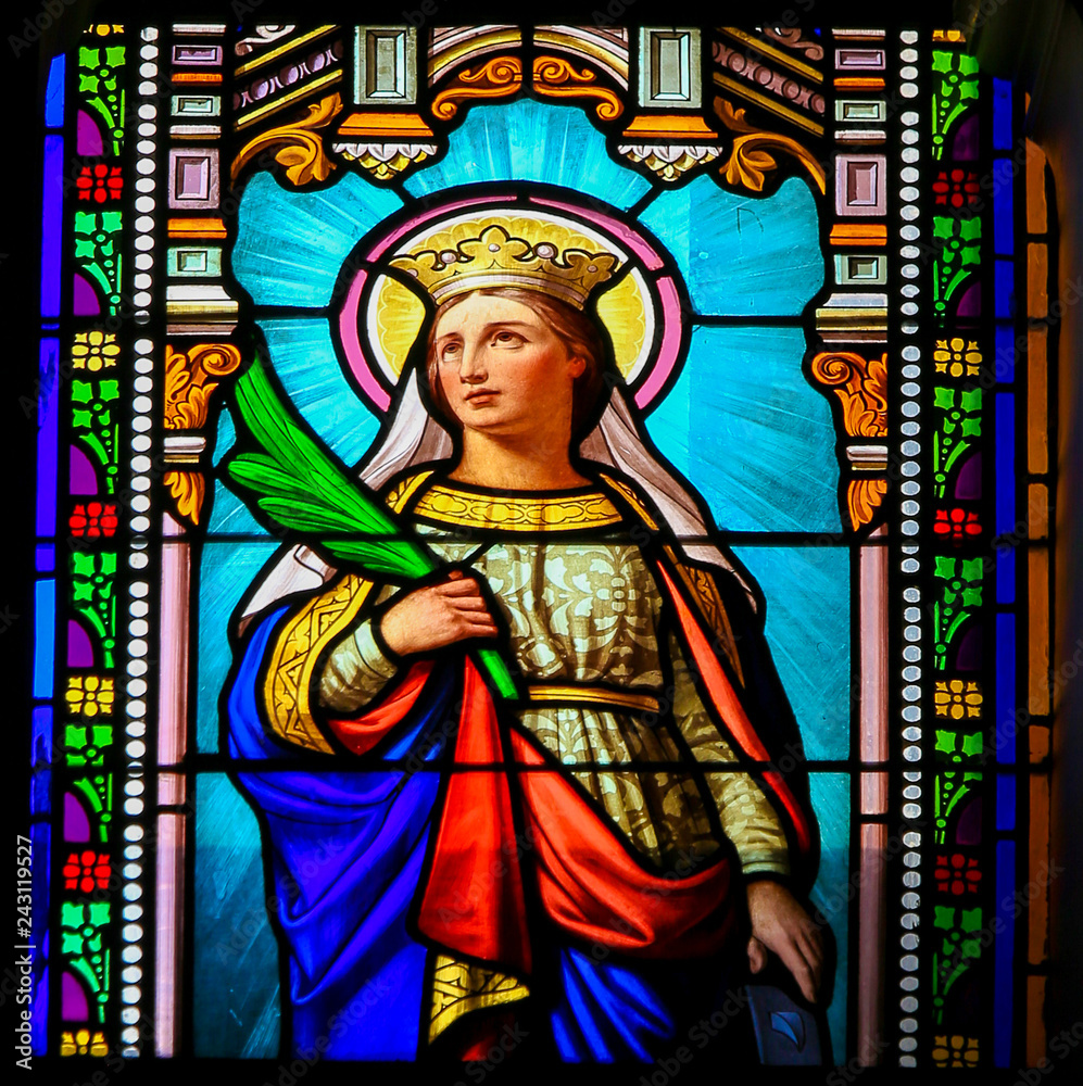 Saint Catherine - Stained Glass in Antibes Church