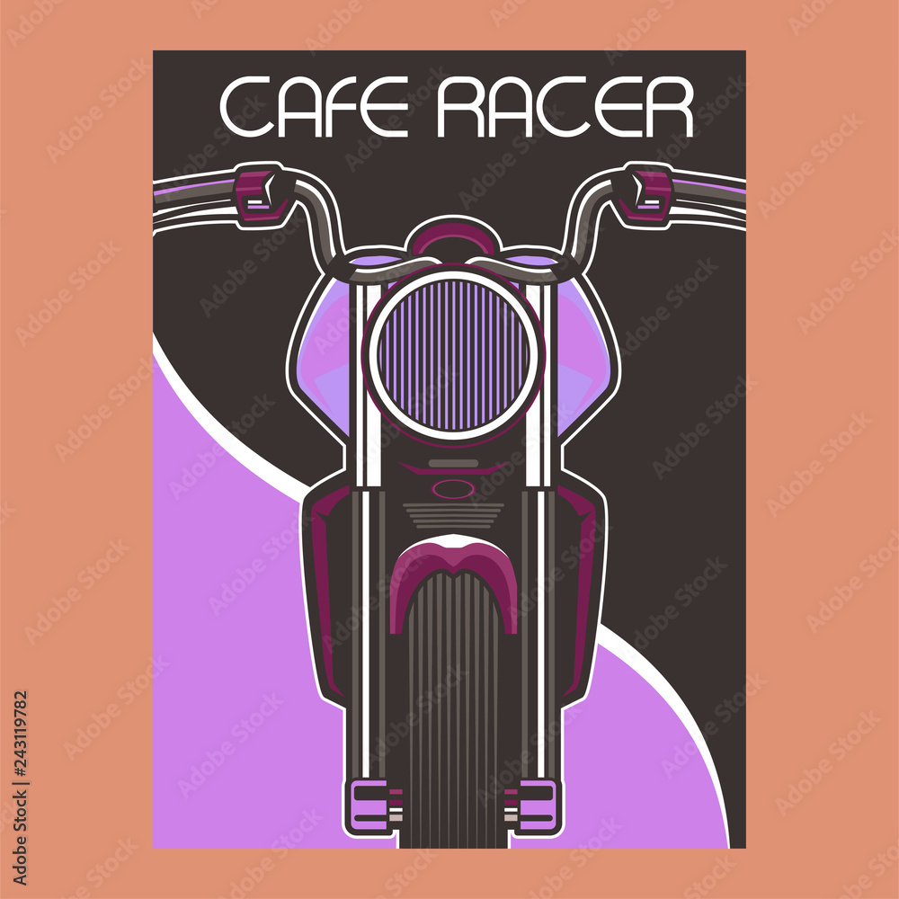 Vintage Cafe Racer Poster - Vector Stock Vector | Adobe Stock