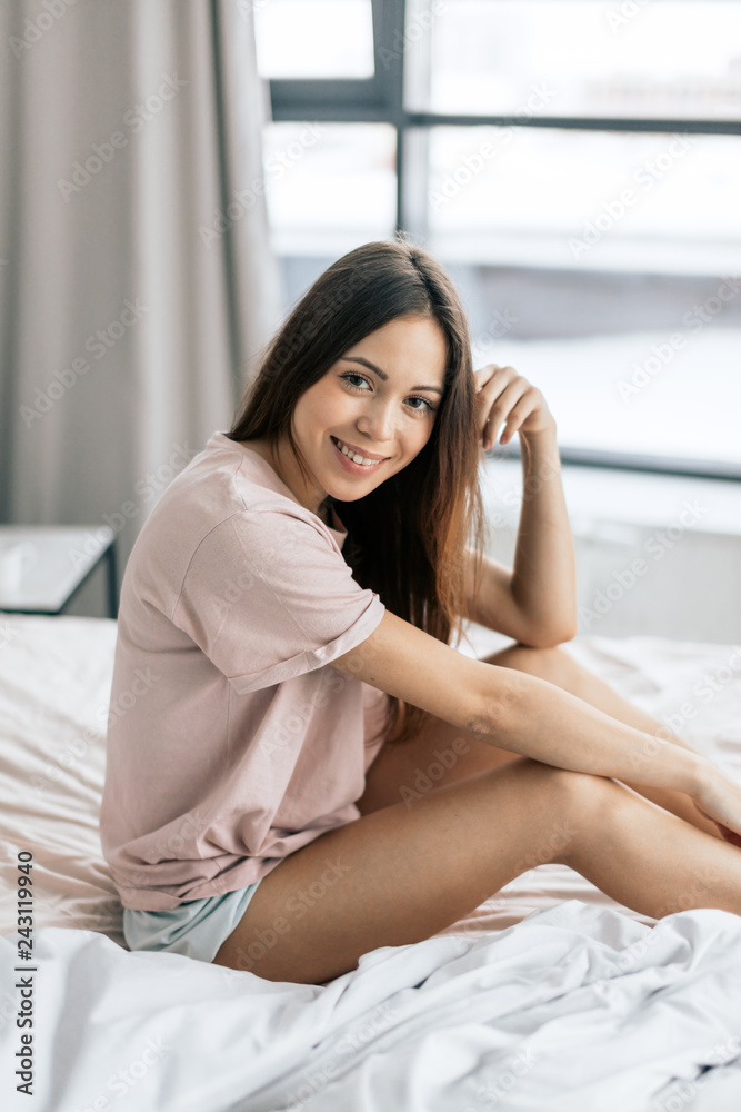 charming beautiful woman at home. close up photo. people , beauty, wellness, wellbeing charming beautiful woman at home. close up photo. people , beauty, wellness, wellbeing