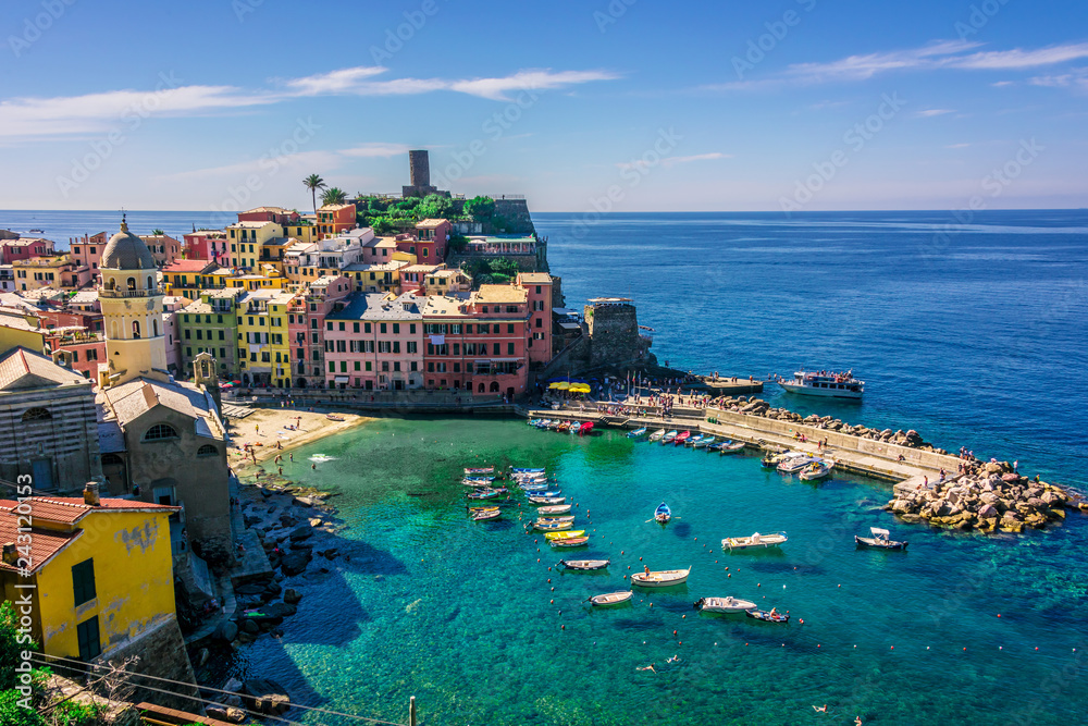 Picturesque town of Vernazza, Liguria, Italy