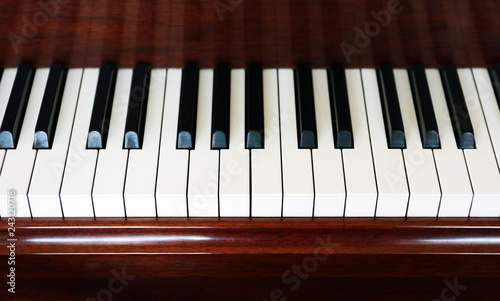 Piano Keyboard Closeup