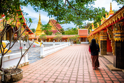 Wat Wang Kham temples in Khao Wong, Landmark in Kalasin province Thailand photo