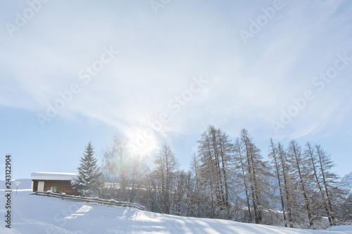 Berghütte Winterlandschaft