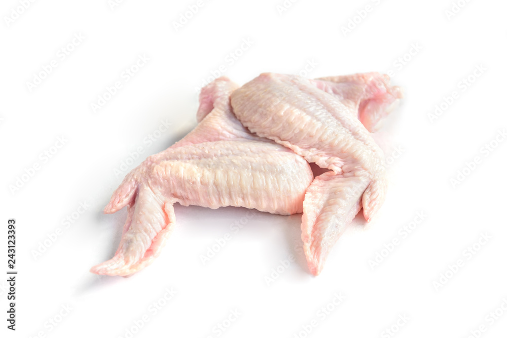 Raw chicken wings isolated on white background. Raw chicken wings isolated on white background.