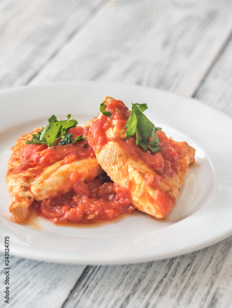 Chicken in tomato garlic sauce Chicken in tomato garlic sauce